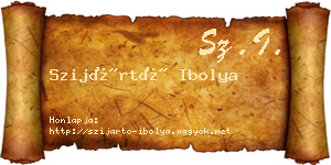Szijártó Ibolya névjegykártya